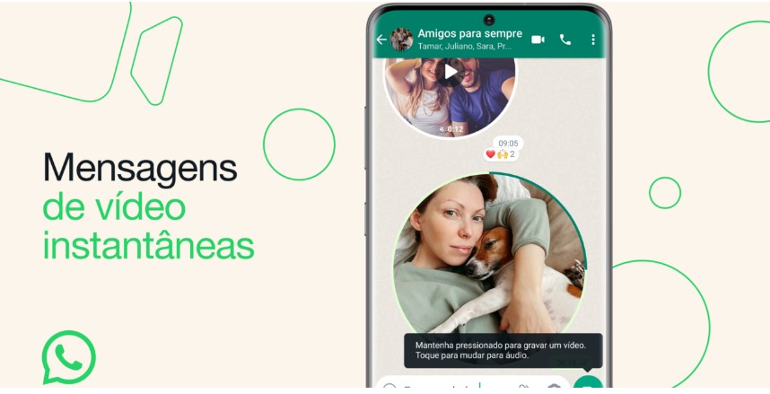 WhatsApp lança recurso de mensagem de vídeo instantânea